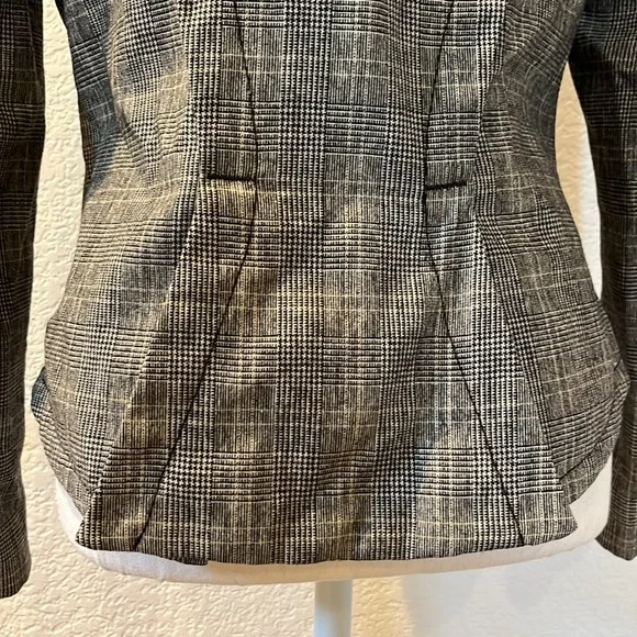 Firetrap Plaid Grey Cropped Blazer Size L - Picture 4 of 8